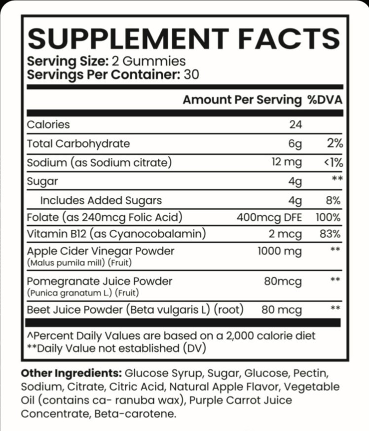 Gluco Smart Gummies for Health & Metabolism Support Supplement ( 1 Pack )