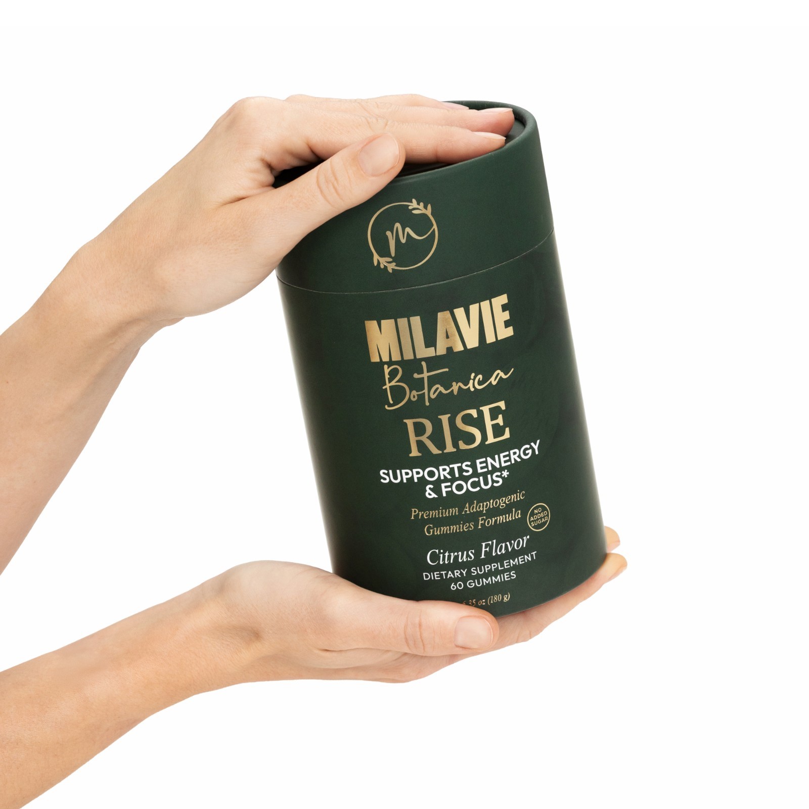 MILAVIE Botanica RISE Premium Adaptogen Gummies – Rhodiola, Shilajit, VitaminB12