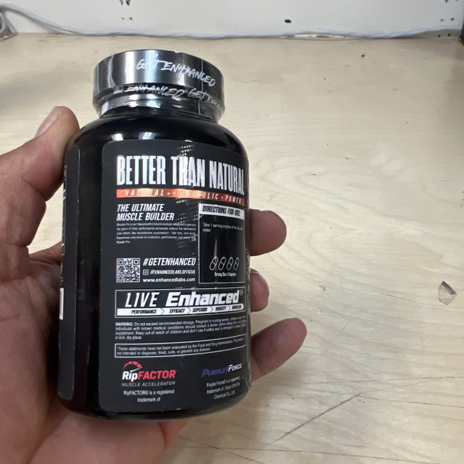 Enhanced Muscle Pro Muscle Builder Supplement Muscle Growth 120 Cap Exp 01/2027