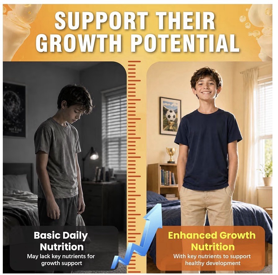 Biozoe Height Growth Gummies Orange Flavor 90 Count for Teens Bone & Joint