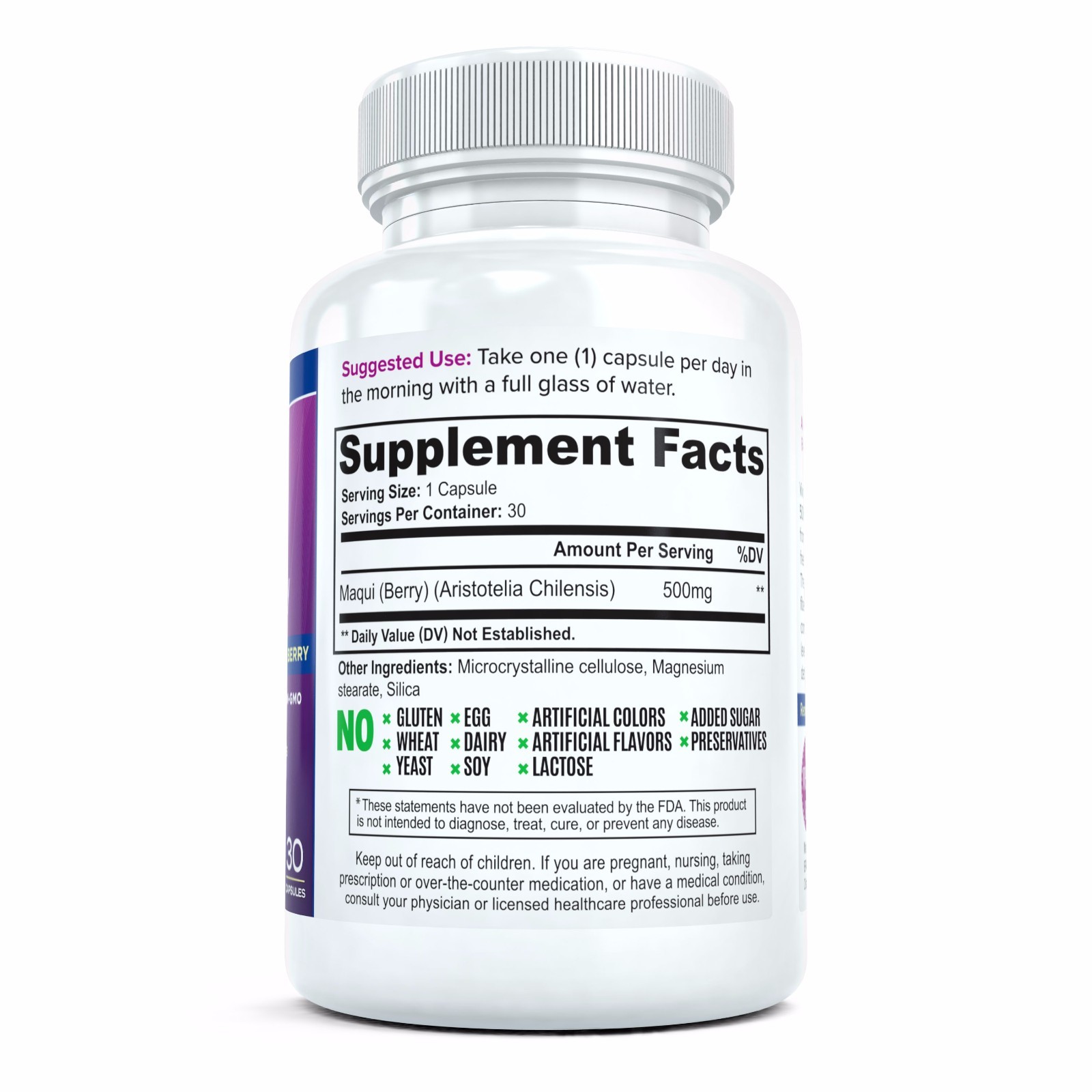 PURE MAQUI BERRY Immune Boosting, Antioxidant Superfood Supplement 500mg