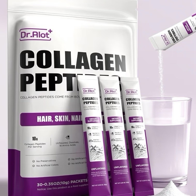 Dr. Alot 2X Boost Collagen Peptides Hair Skin Nails Joint 30 Servings EXP: 10/26