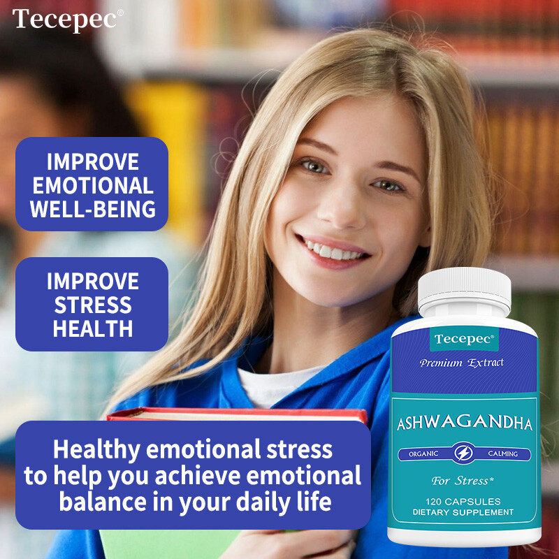 Organic Ashwagandha 1000 mg Dietary Supplement for Stress Calm Anxiety Relief