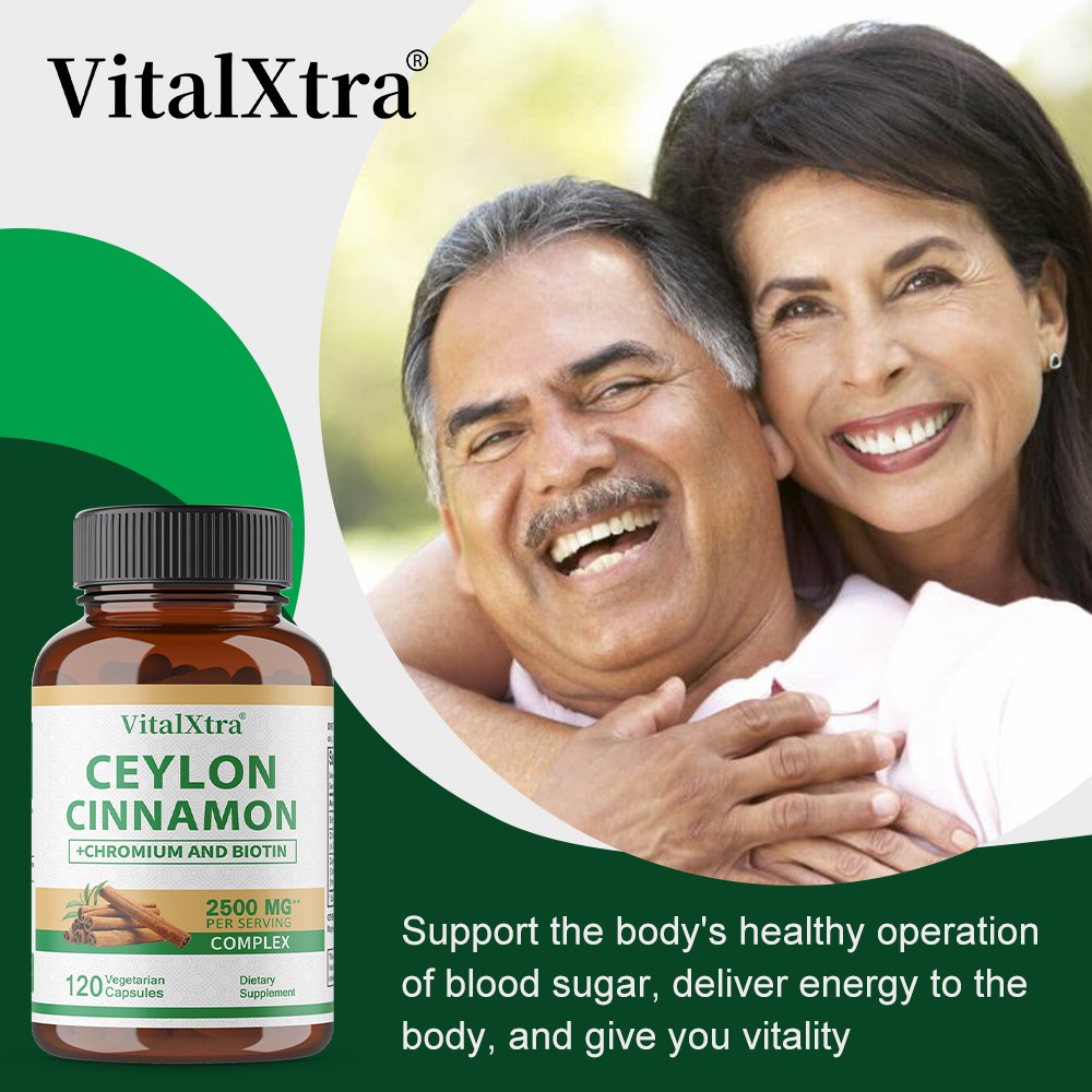 2500mg Ceylon Cinnamon,Chromium,Biotin 30~120Caps for Metabolic&Immune Support