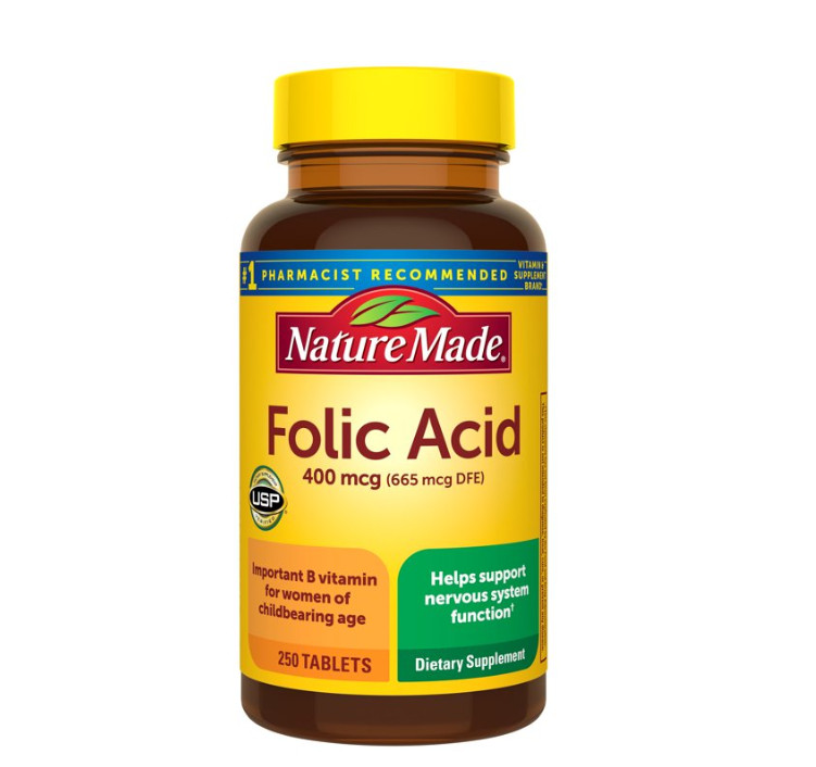 3 PACK Nature Made Folic Acid 400 Mcg (665 Mcg DFE) Tablets, 250 Count