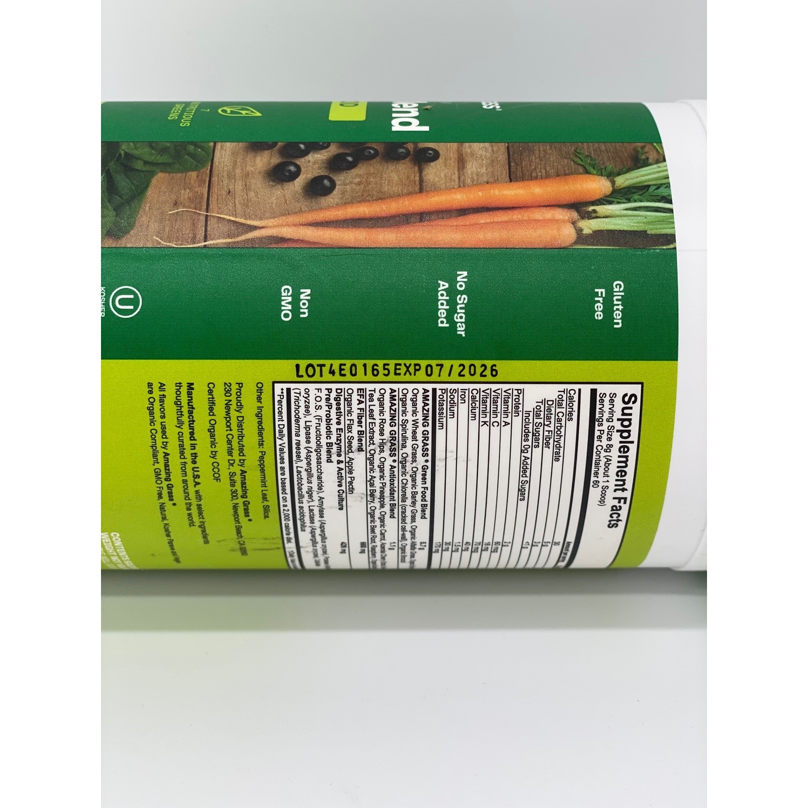 Amazing Grass Greens Blend Superfood The Original 60 Servings 1.06 lb Exp 7/2026