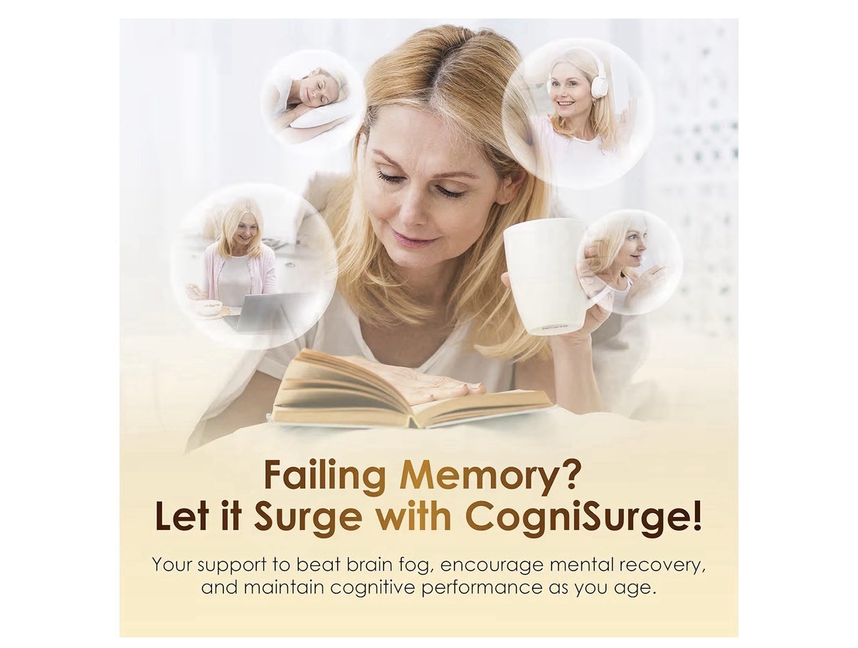 Nutraville CogniSurge Cognitive Nootropics Brain Support Supplement Memory 2Pack