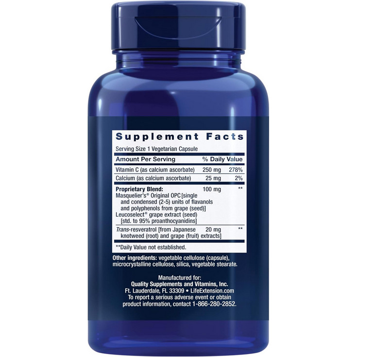 Life Extension GRAPESEED EXTRACT 100 MG 60 Veg Caps