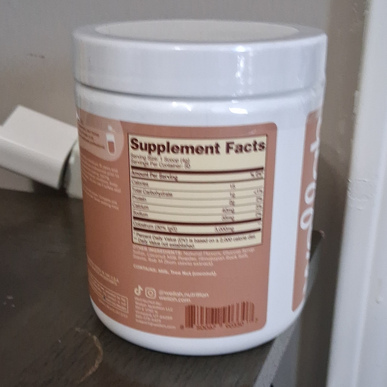 wellah Colostrum Powder w/ Stevia Coconut Cream Flavor 7 oz