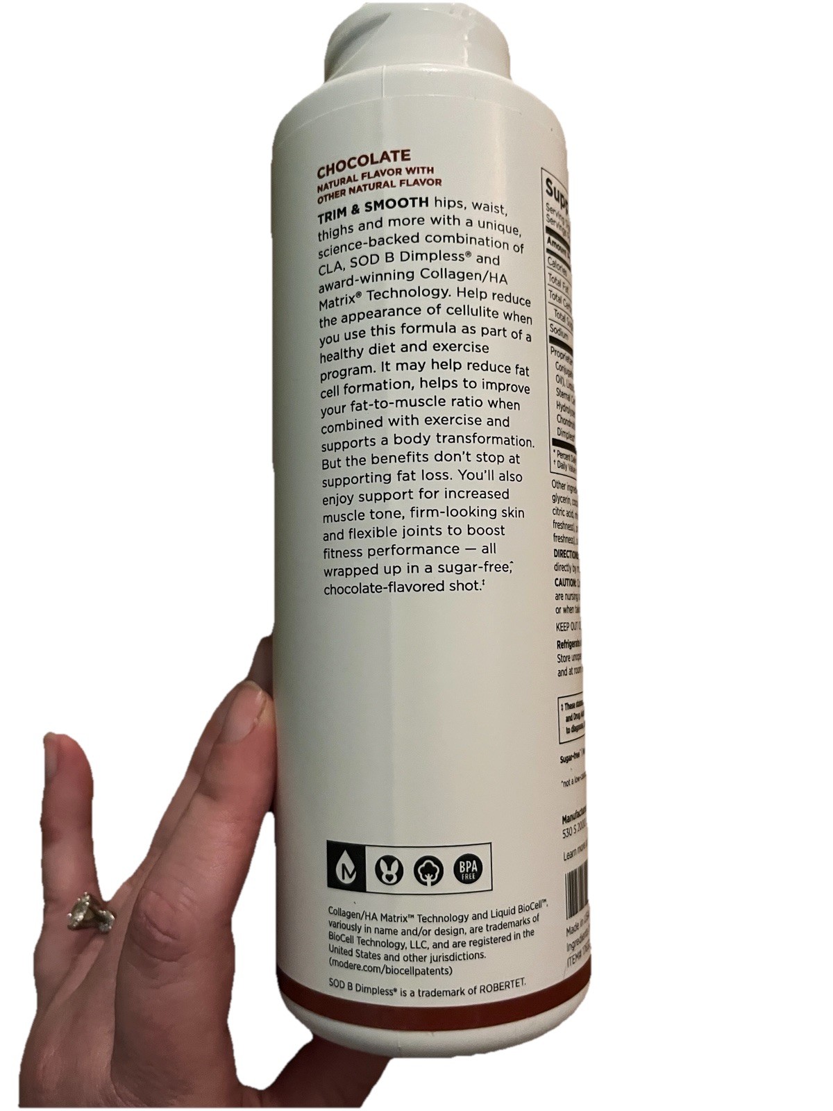 Modere Trim & Smooth Chocolate Dietary Supplement 15.2 fl oz