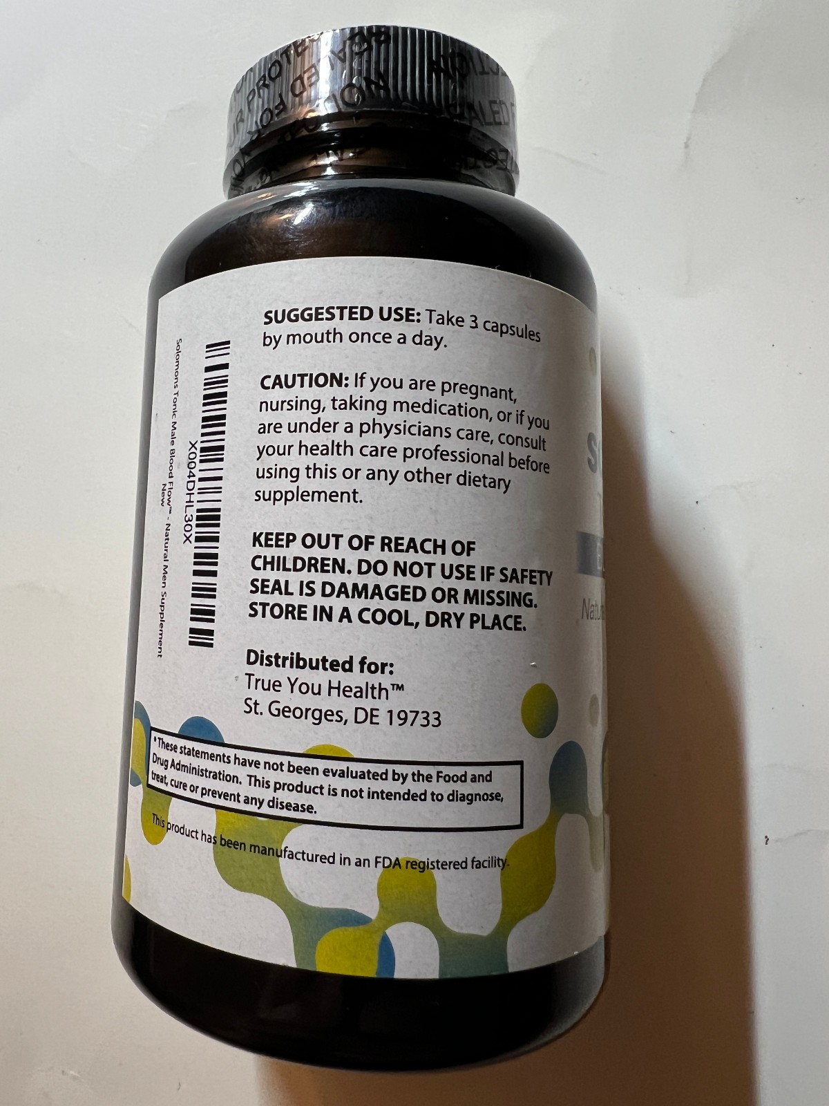 Mens Blood Flow Circulation Support Supplement 90 Capsules Made in USA