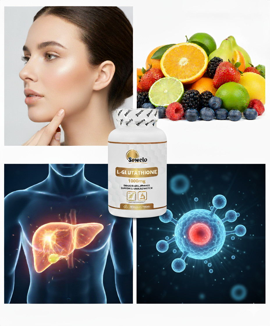 SOWELO L-GLUTATHIONE 1000mg ANTIOXIDANT REDUCES CELL DAMAGE IMMUNE SUPPORT