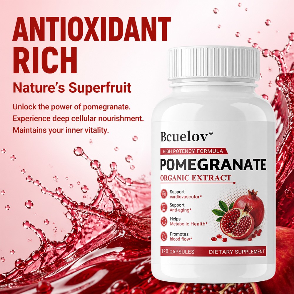 Pomegranate Extract 700mg Per Serving 30-120 Vegetable Capsules Gluten-Free