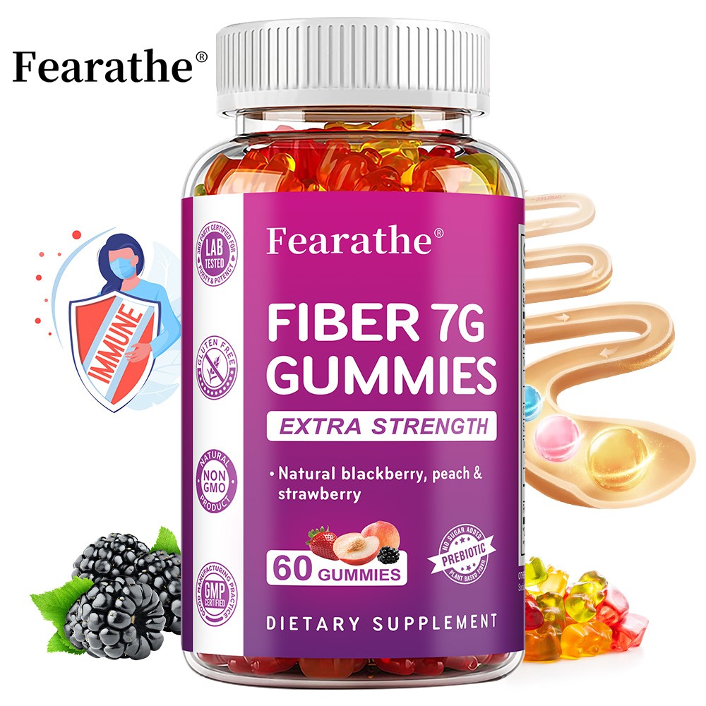 Fiber 7 G 60 Gummies Support Digestive Improve Immune System Gut Flora Health