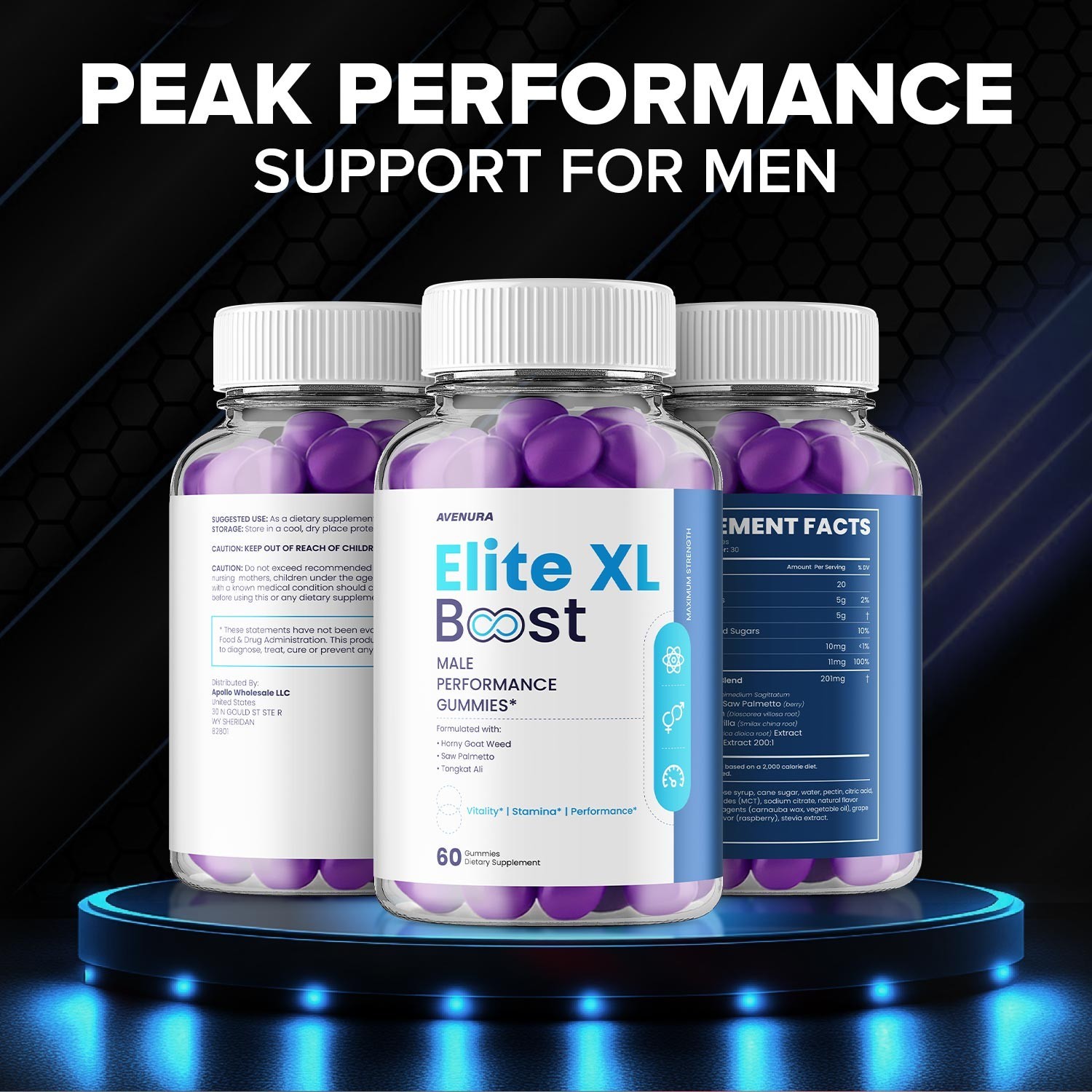 (2 Pack) Elite XL Boost Gummies for Men – Advanced Gummy Natural Blend Vitamins