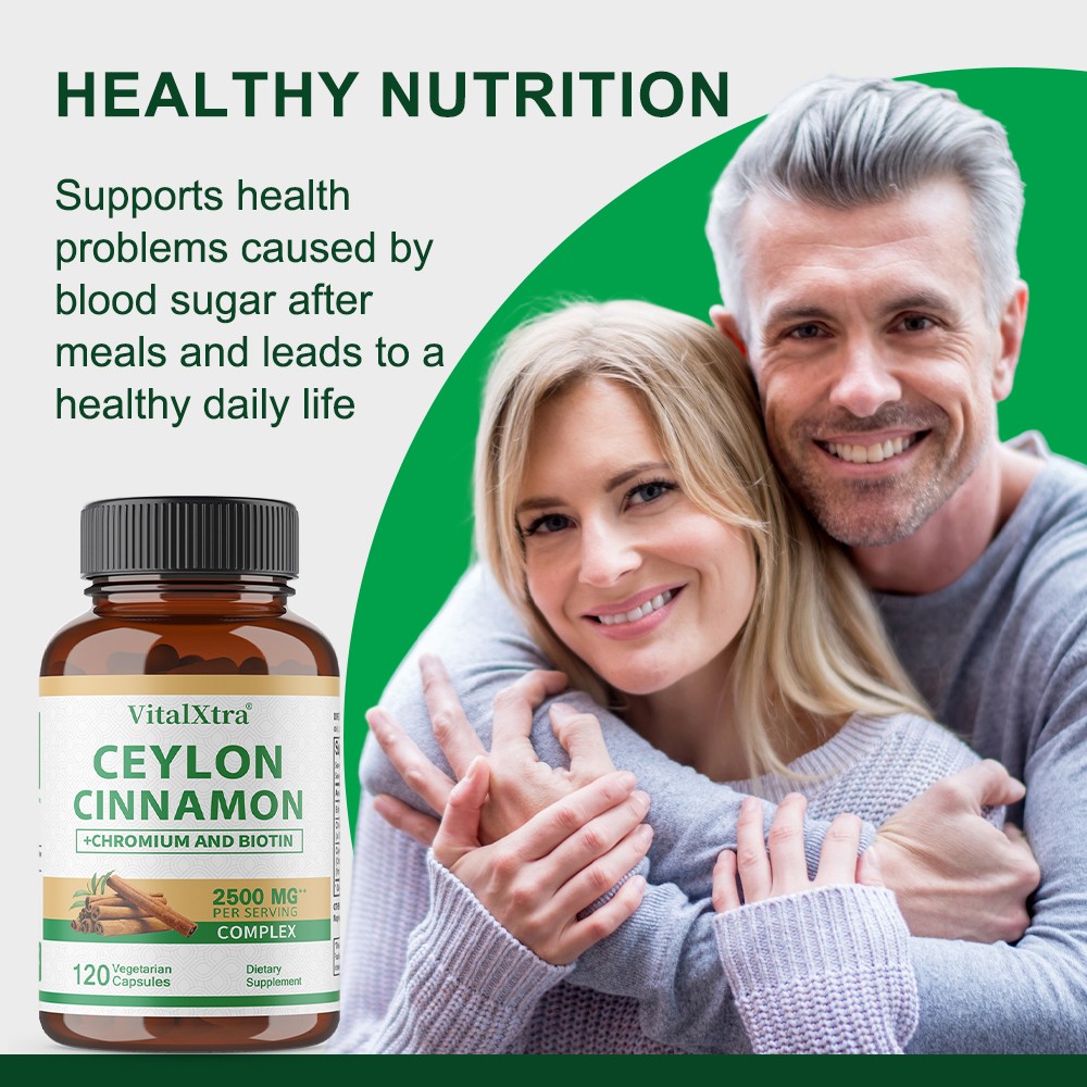 Ceylon Cinnamon Caps 2500mg for Balanced Blood Sugar,Metabolism&Sustained Energy