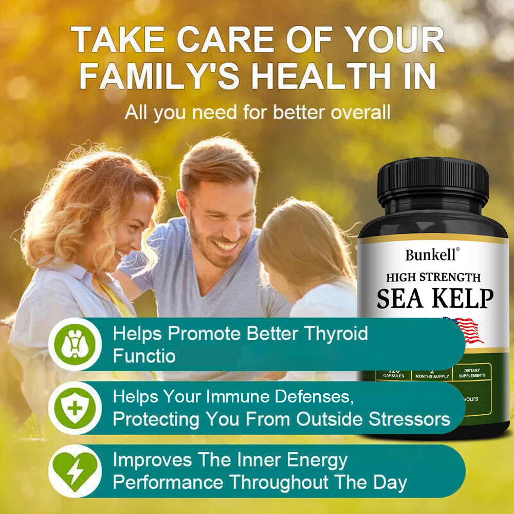Sea Kelp 2000mg Thyroid Support Seaweed/30 to 120 Vegan Capsules