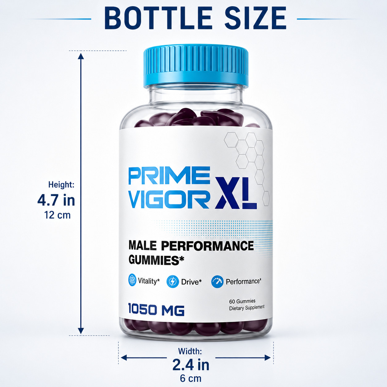 Vital Grow XL Gummies For Men – Advanced Formula Vitamin Supplement – 60 Gummies