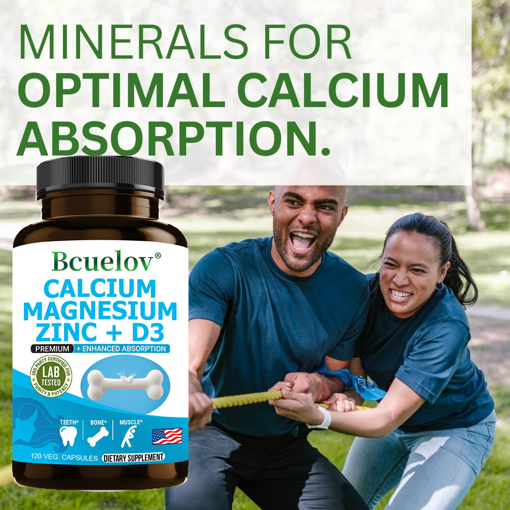 Calcium 1000mg+Magnesium 350mg Capsules – Support Teeth, Bone, Muscle Health