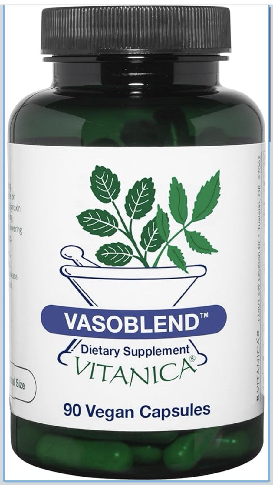 Vitanica VasoBlend Cardiovascular Support Vegan Capsules, 90 Count Exp 07/2027