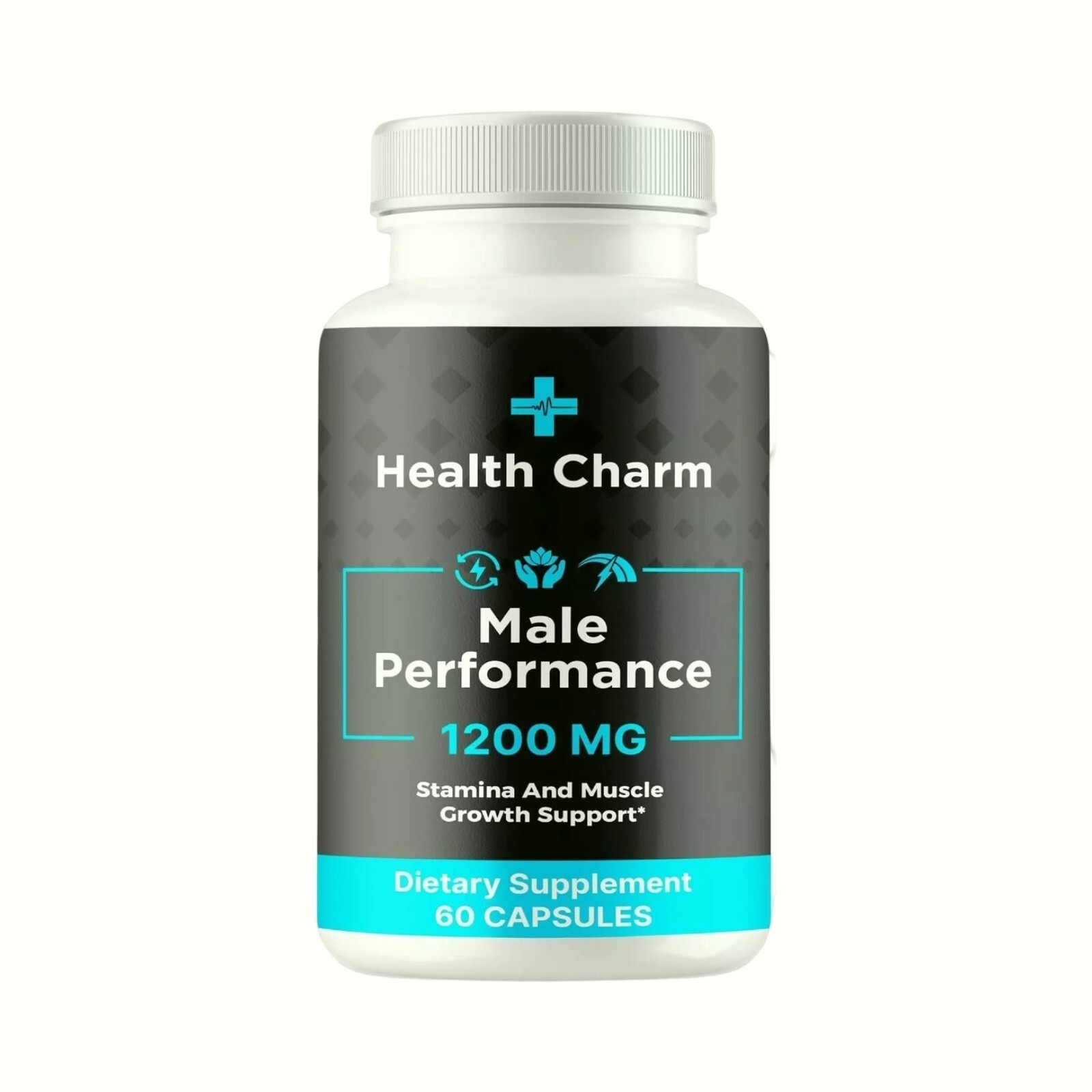 Health Charm Male Pills – Supports Energy, & Stamina – 60 Capsules
