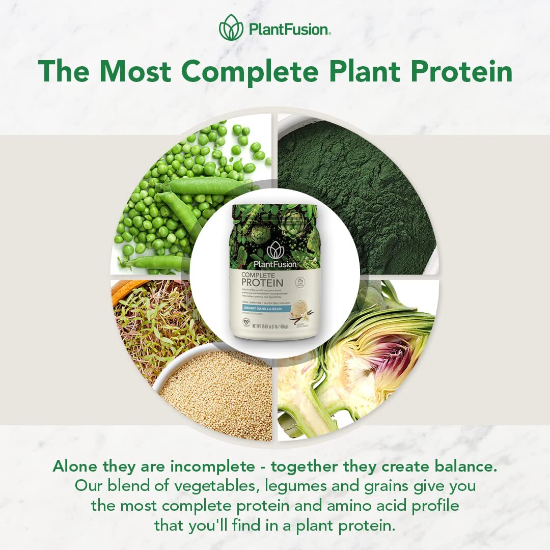 PlantFusion Rich Chocolate Plant Protein Powder 30 Servings Vegan Gluten Free