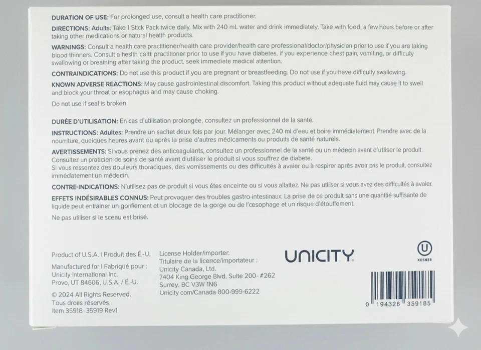 Unicity Unimate Lemon Flavor Packs – 30 Counts – USA Seller fast Delivery