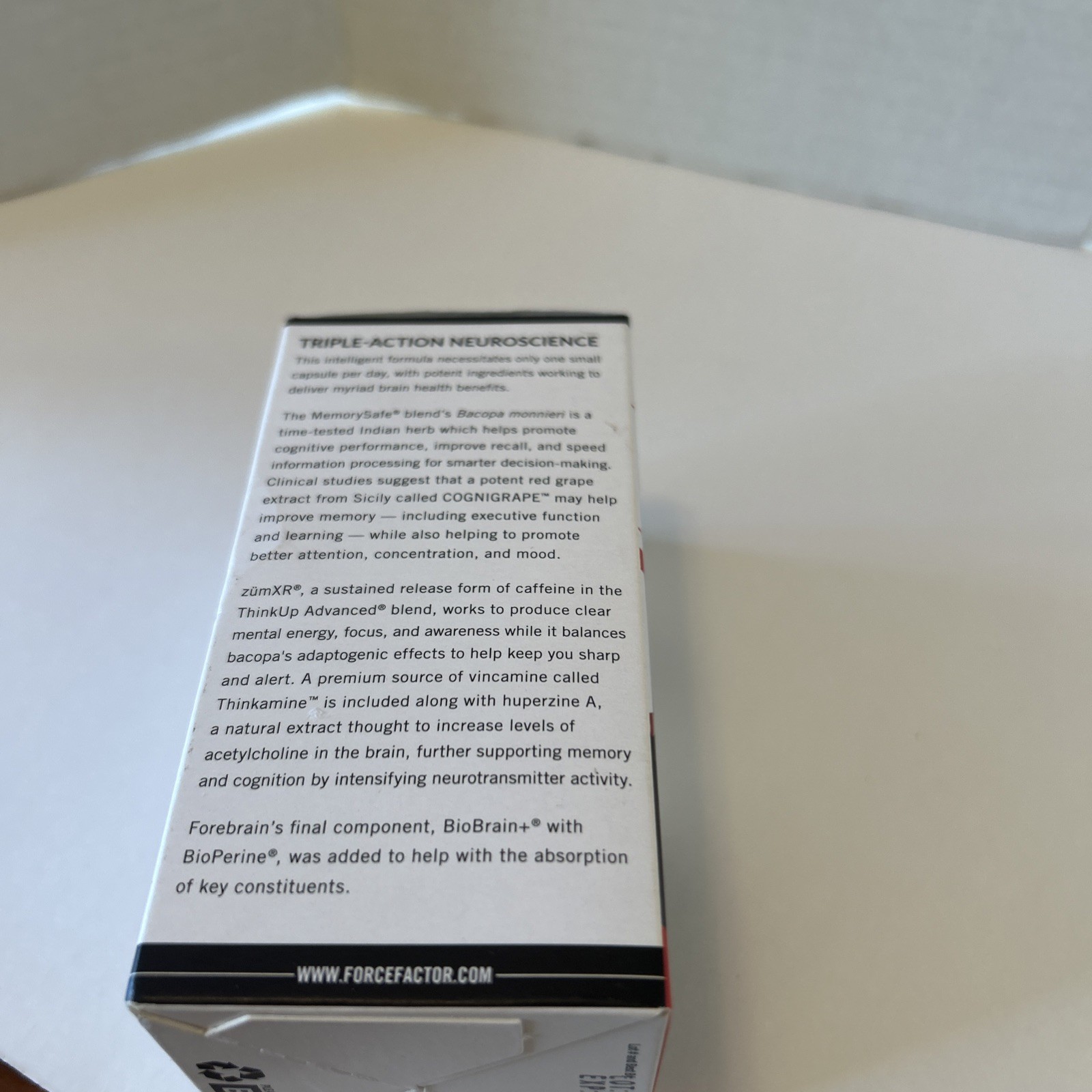 Force Factor Forebrain Memory + Cognitive Support Vegetable Capsules 30