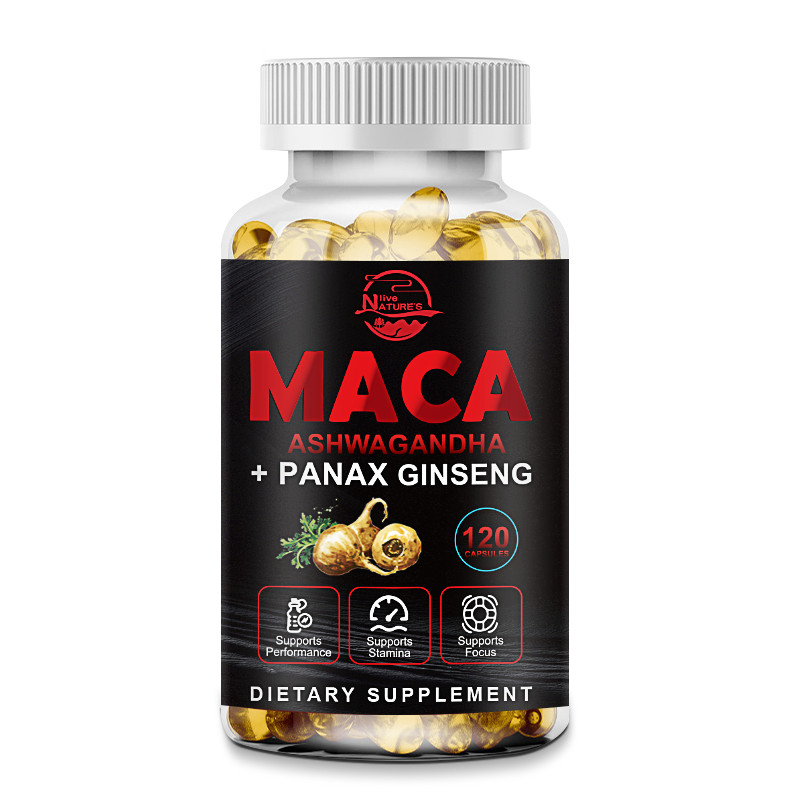 Organic Maca Root Capsules | 120 Pills | Peruvian Maca Extract for Men&Women