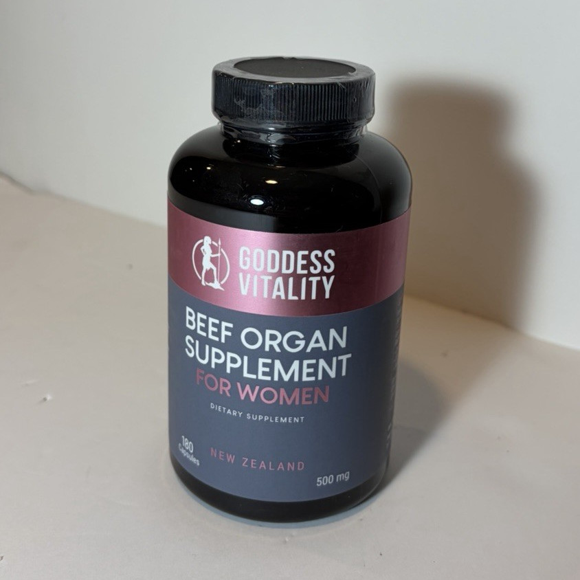 Goddess Vitality Beef Organ Supplement for Women 500 mg Capsules