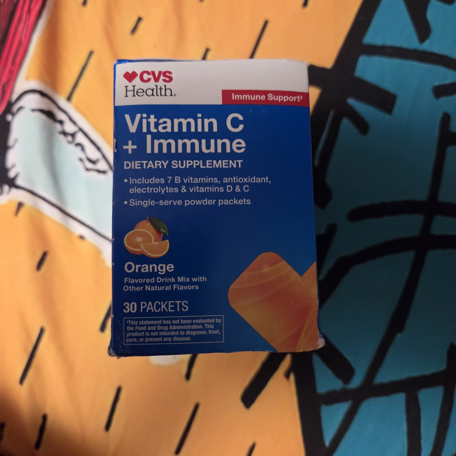 CVS Health Vitamin C Immune Support Drink Mix 1000mg Orange 30 Packets