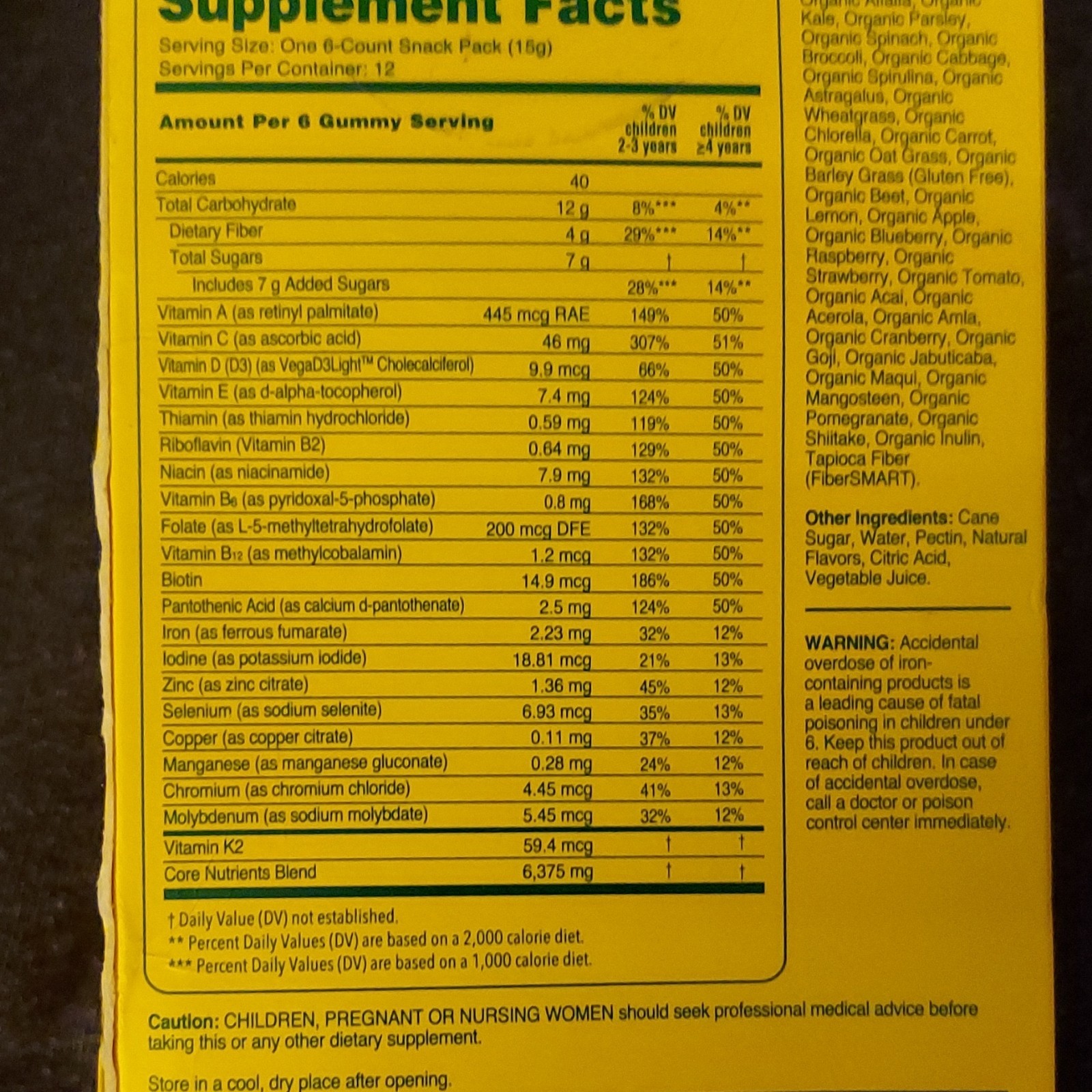 grüns Cubs Superfoods Greens Gummies Kids General Wellness 72ct Vitamins A-C-D3