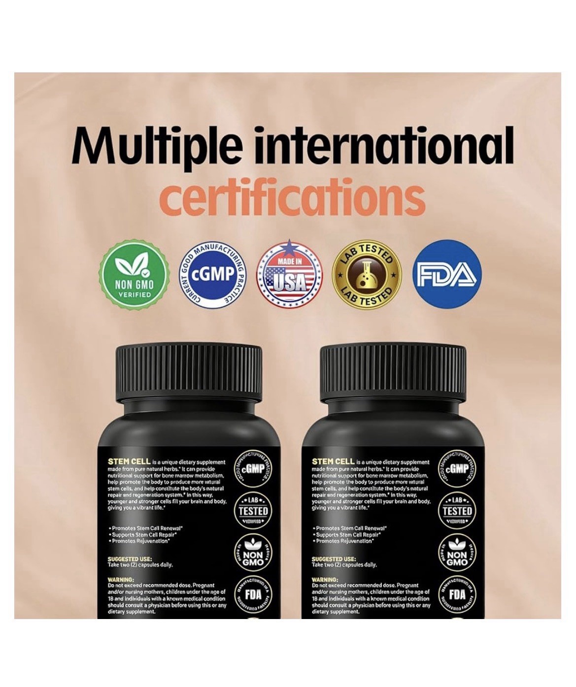 REACH HEALTH STEM CELL Activation Formula Maintain Youth And Longevity 60capsule