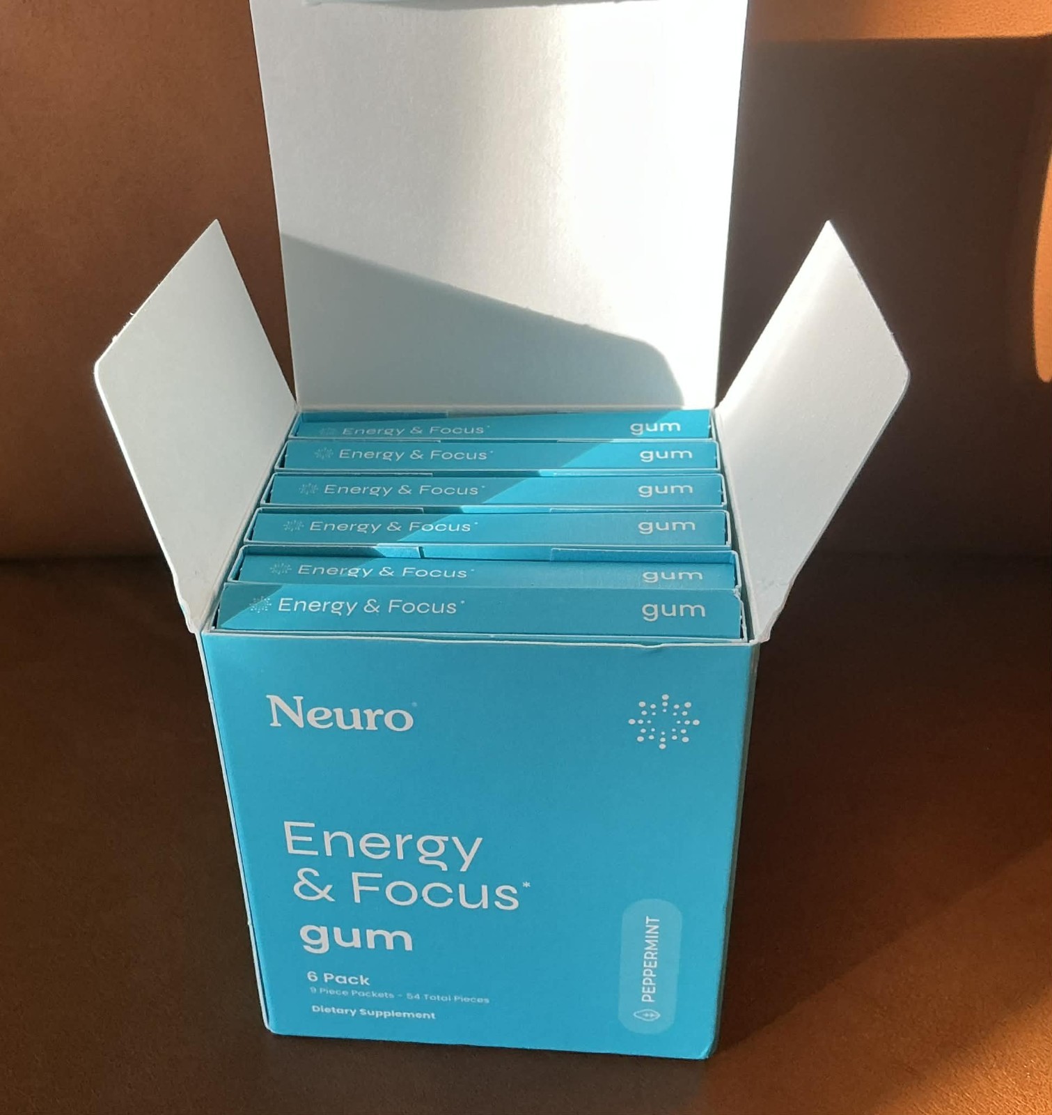 Neuro Gum Peppermint Aspartame-Free Gluten-Free 6 pack