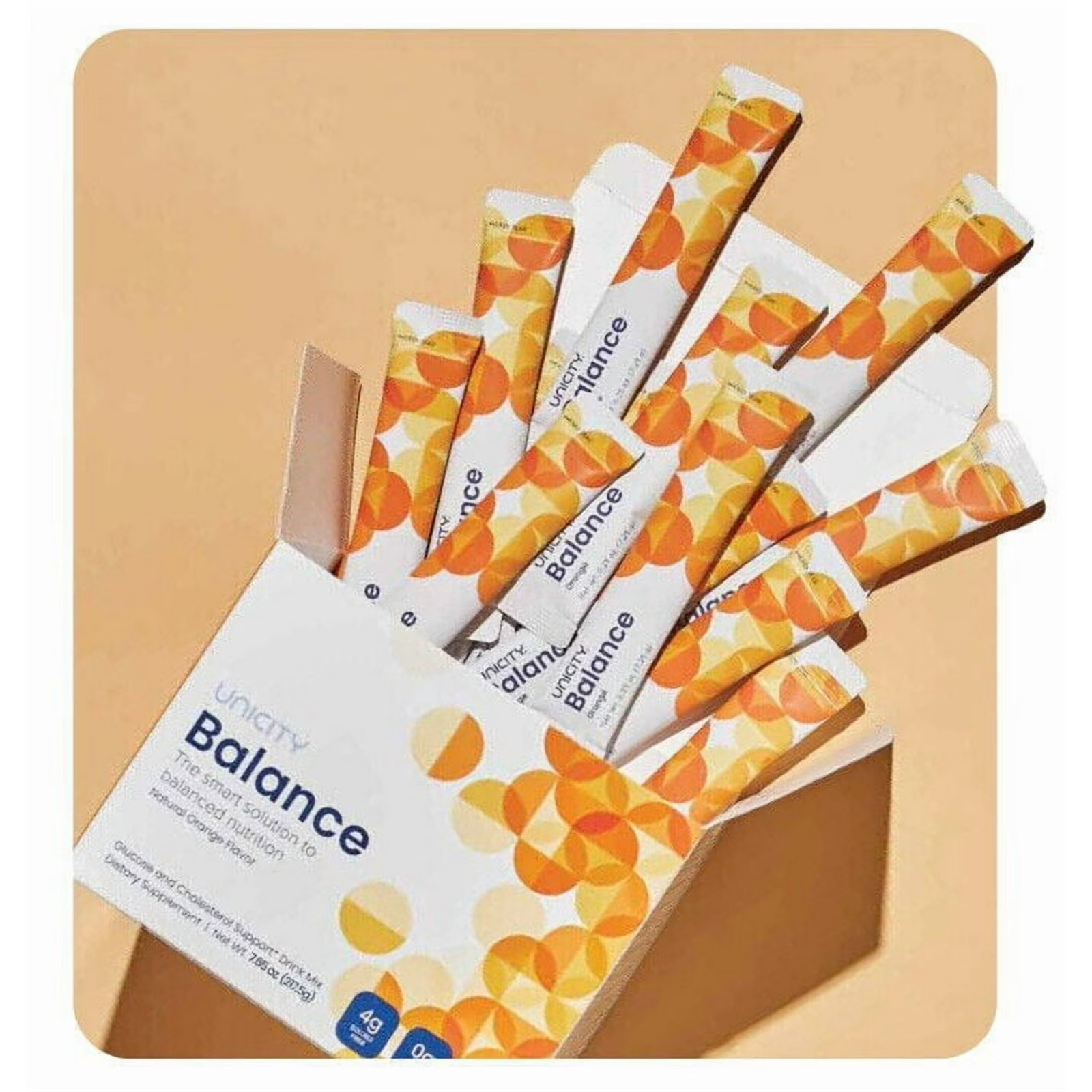 UNICITY Balance Cholesterol Support Drink Mix 30 Stick Pack (ORANGE)