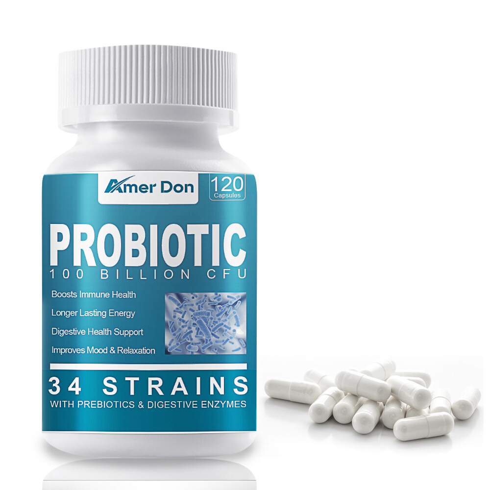 Prebiotic & Probiotics 120 Capsules 100 Billion CFU Constipation Bloating Relief