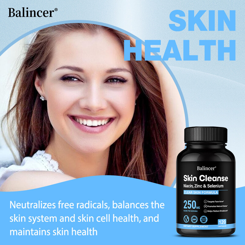 Skin Cleanse Improve Dull Skin Balance Skin Health Balance Hormones 30-120 Caps