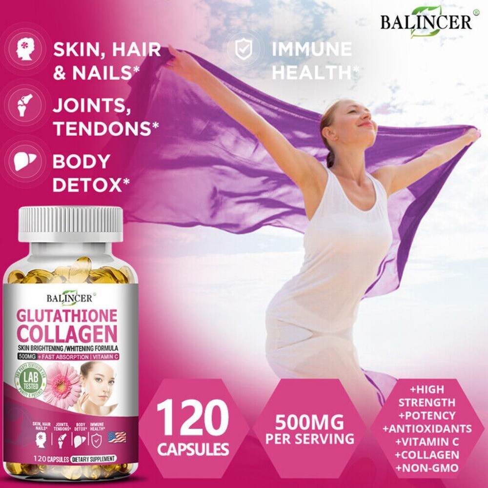 Glutathione Collagen Whitening FormulaPromotes Detoxification Immune Anti-Aging