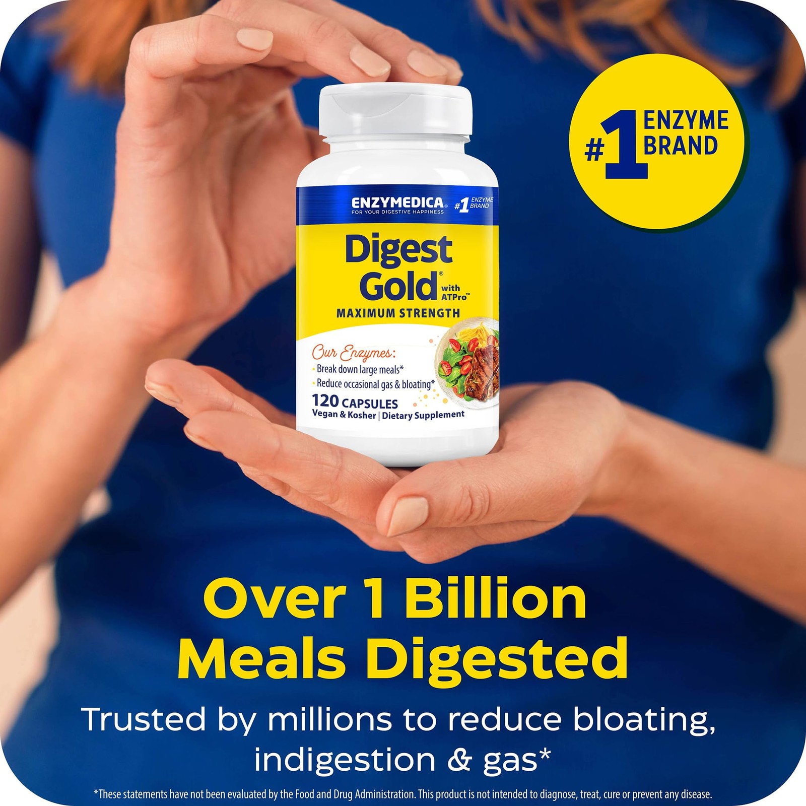 Enzymedica Digest Gold – Digestive Enzyme Supplement for 120 Count, Neutral