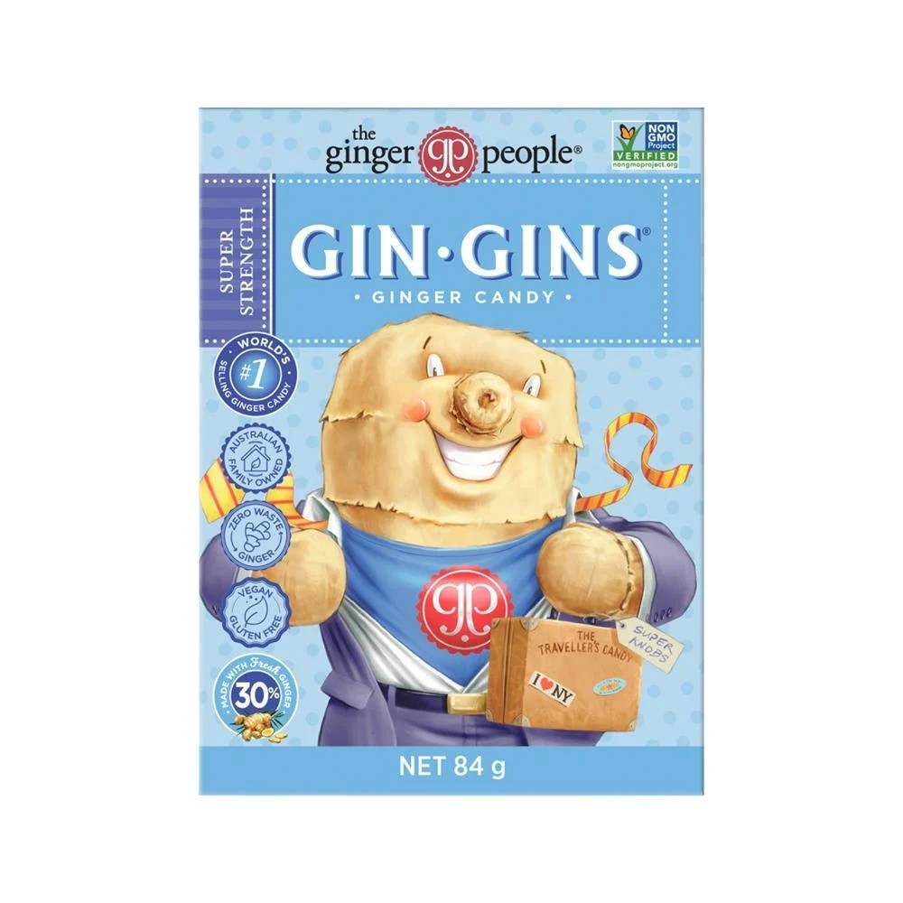 12 x The Ginger People Gin Gins Ginger Candy Super Strength 84g