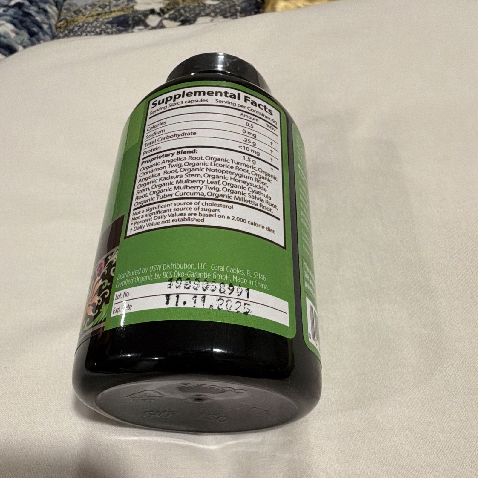 JOU Joint Support Herbal Supplement USDA Organic Capsules, Turmeric, 270 Ct