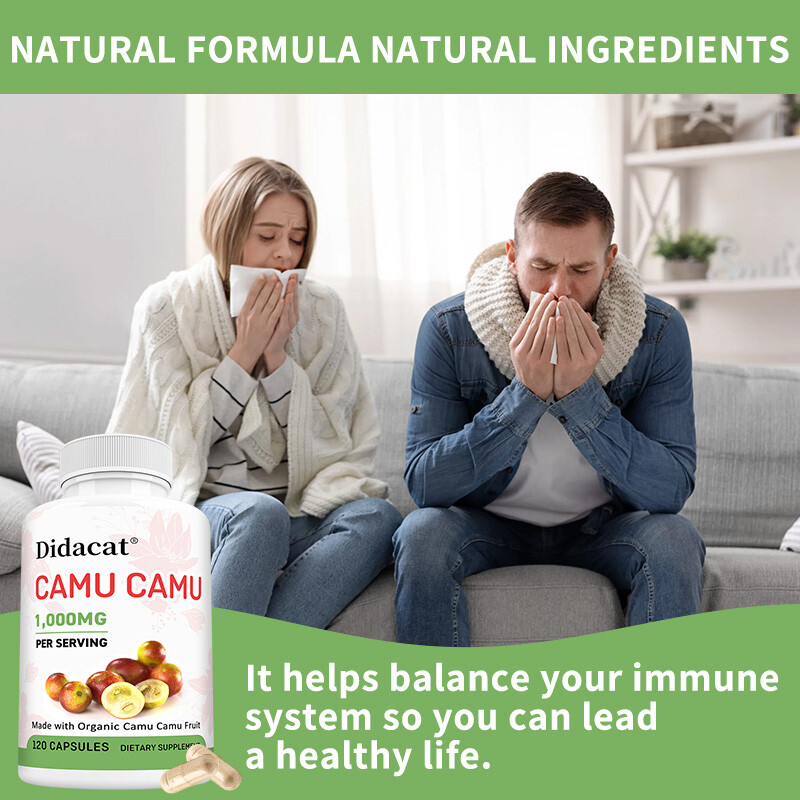 Camu Camu 1000mg Natural Fruit Superfood High Vitamin C Immune Booster