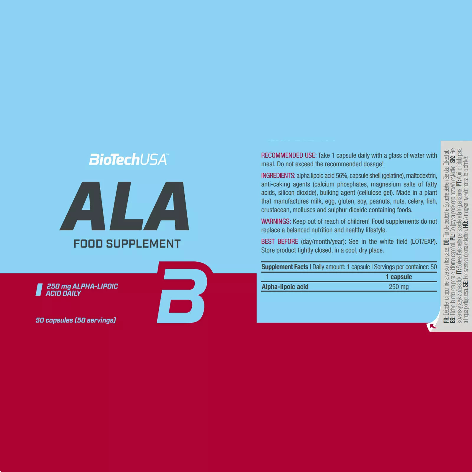 ALA – BIOTECH – Antioxidant support for energy, metabolism and heart health
