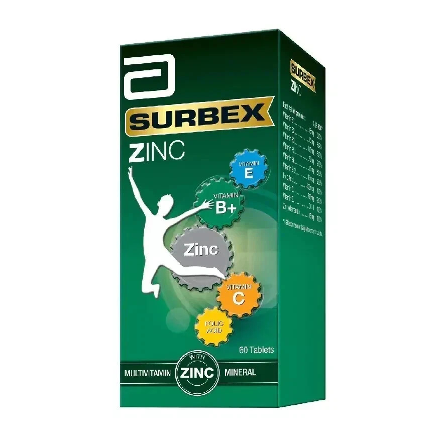 Surbex inc High Strength Vitamin B with Zinc Anti-Stress 60’s