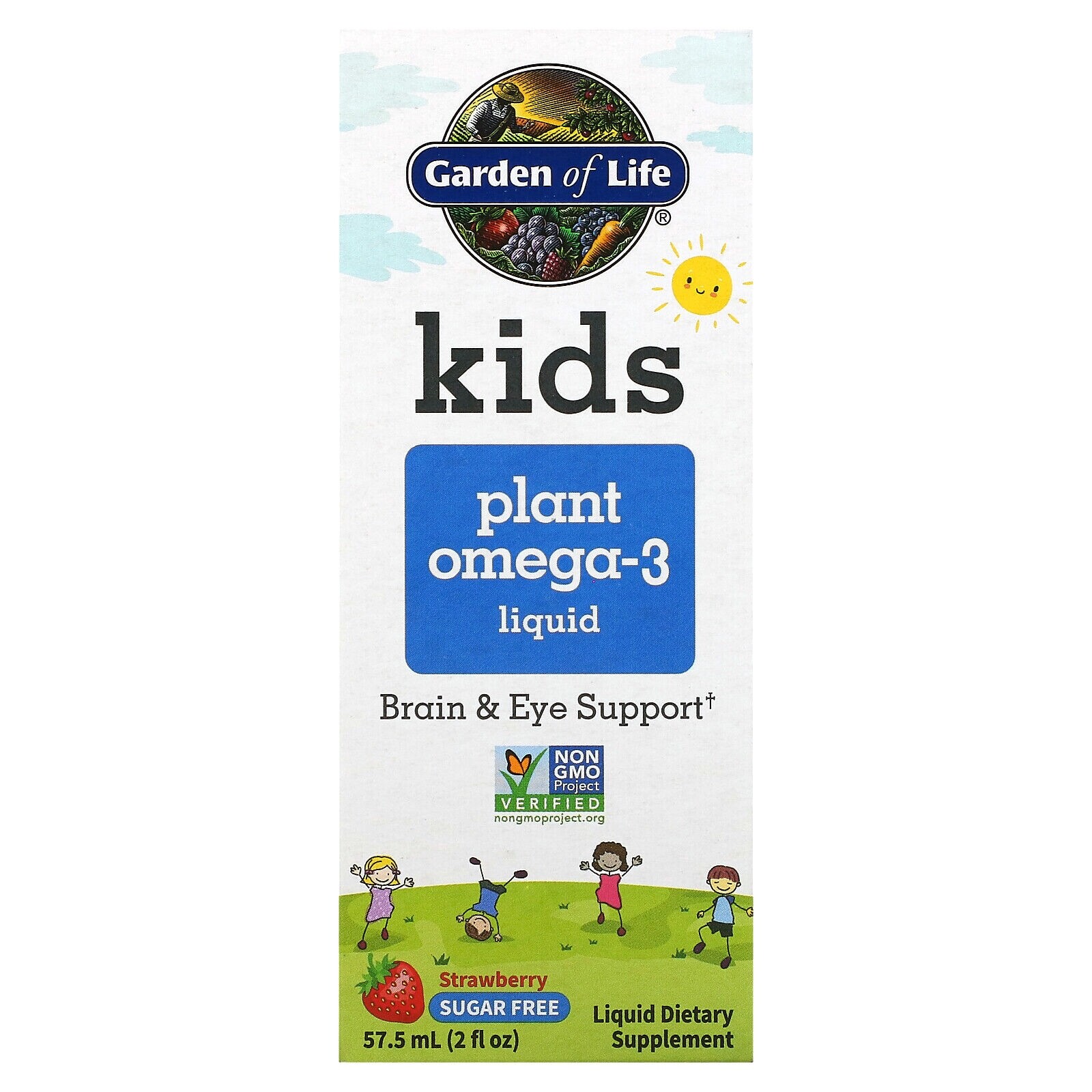 Kids Plant Omega-3 Liquid, Strawberry, 2 fl oz (57.5 ml) EXP 6/22 FREE SHIPPING