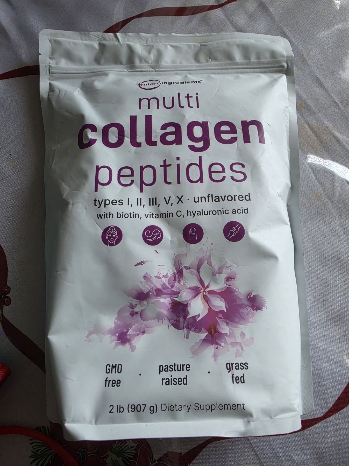 Microingredients Multi Collagen Peptides Powder Unflavored 2 lb (907g)