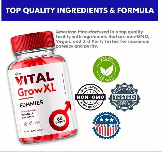 Vital Grow XL Gummies w/ Vitamin B12 & Folic Acid 60ct EXP 12/2026