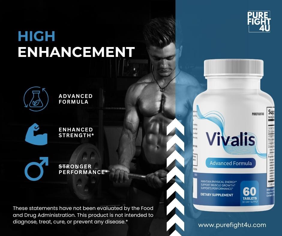 Vivalis Strength Vitality Booster, Support for Energy & Stamina – 4 Bottles