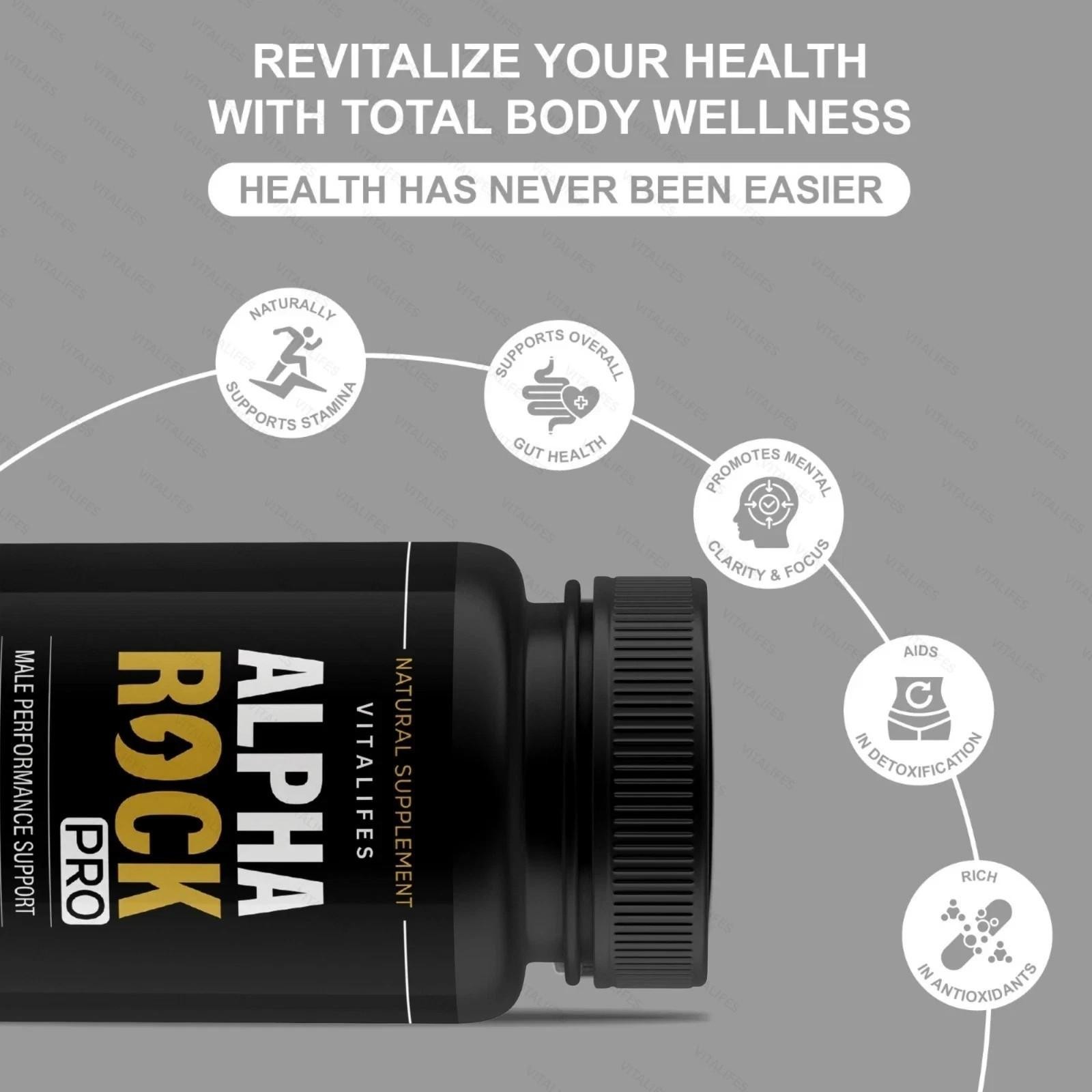 (2 Pack) Alpha Rock Pro Pills, Alpha Rock Performance Supplement (120 Capsules)