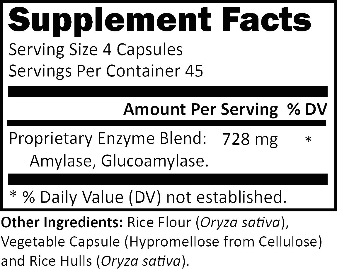 R-Garden Amylase Formula, 180 caps.
